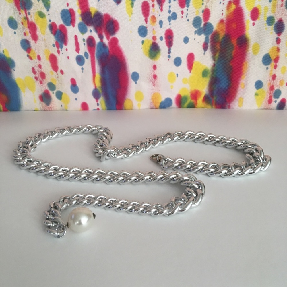 Vintage Silver Chain Belt